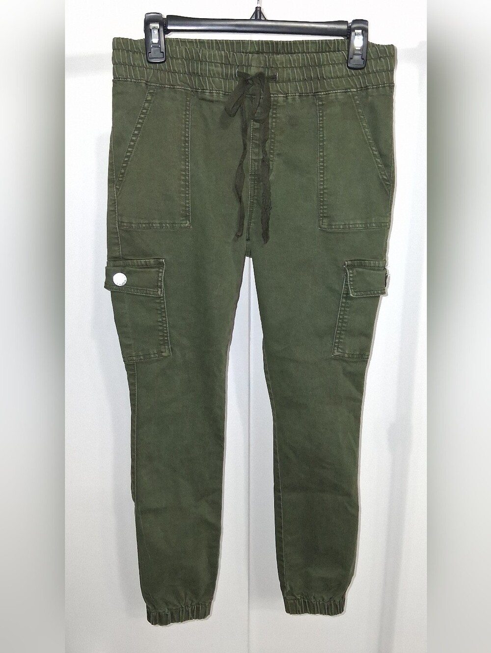 Juniors Olive Green Cargo Jogger Pants Sz 13/14
